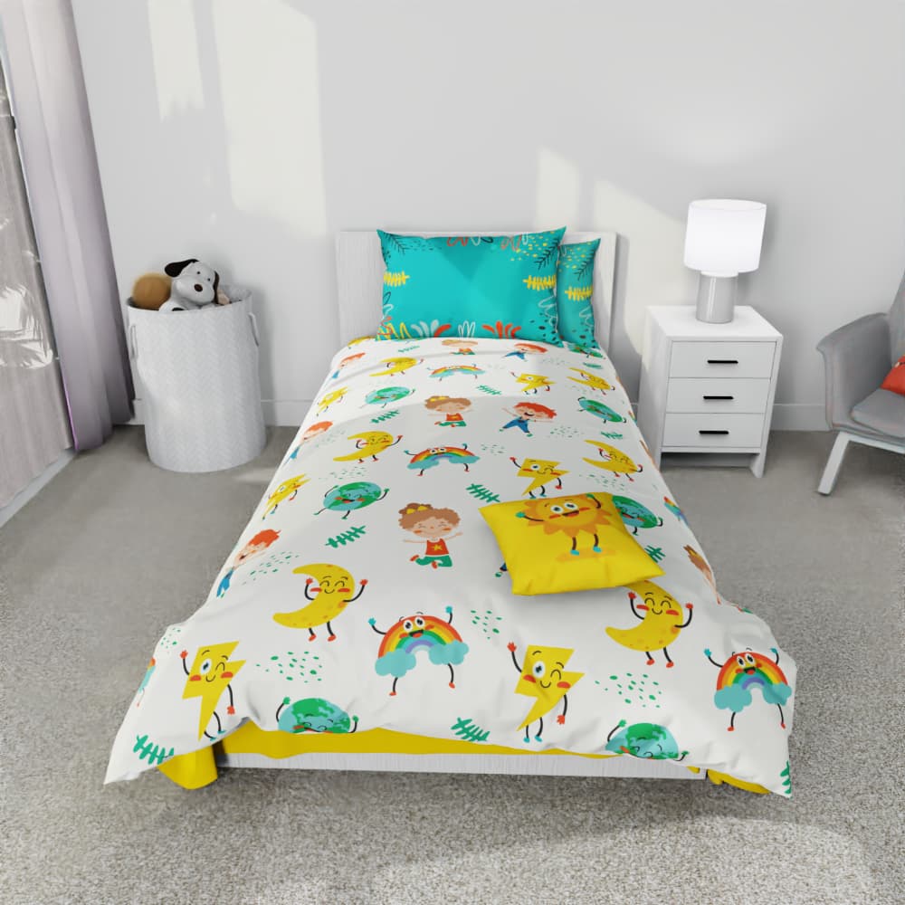 Rainbows and Nature Reversible Duvet Bed Set - Kidz Bedding