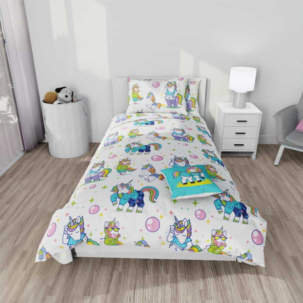 Unicorn Cool Reversible Duvet Bed Set - Kidz Bedding