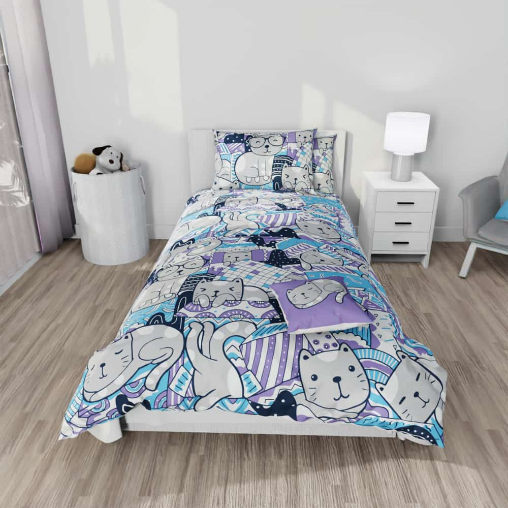 Cats Playing Reversible Duvet Bed Set - Kidz Bedding