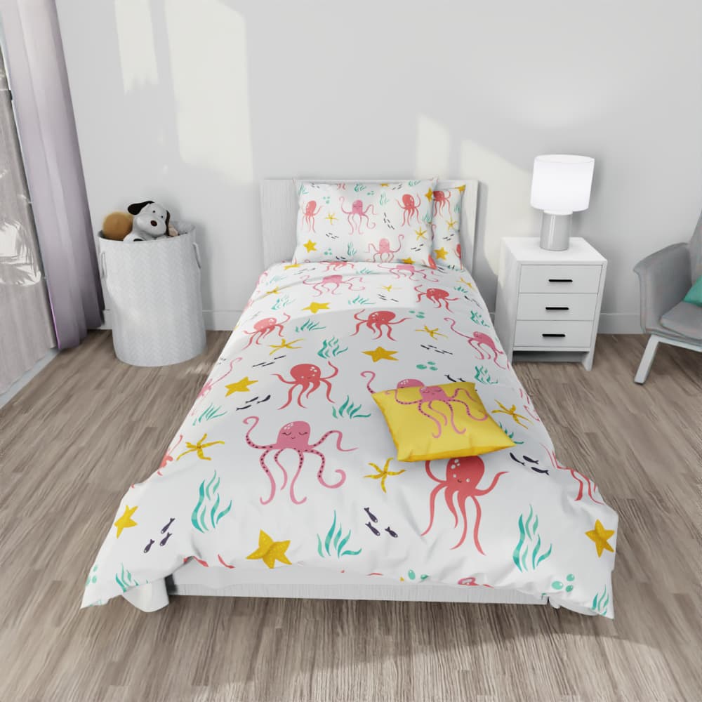 Mermaids and Octopuses Reversible Duvet Bed Set - Kidz Bedding