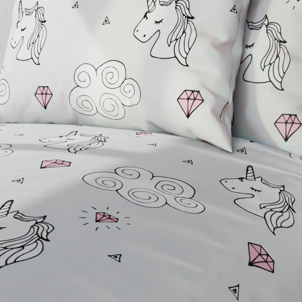 Unicorn Bed Sheet With Pillow Case Luxury 200 Tc Microfiber With High  Quality Print, Fade Resistant, Super Soft For Sweet Dreams Bedding Set, 102  x 90 Inch For Double, King Size - 24x7 eMall