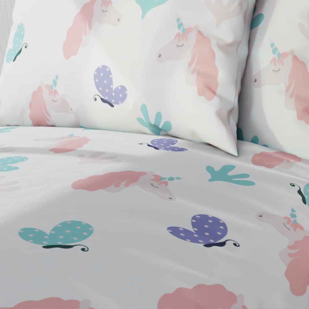 Unicorns and Butterflies Reversible Duvet Bed Set - Kidz Bedding