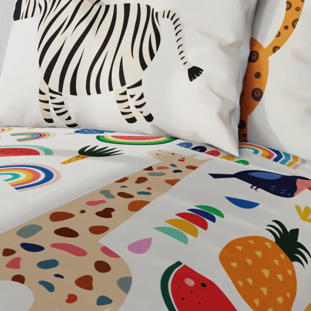 Rainbows and Africa Reversible Duvet Bed Set - Kidz Bedding