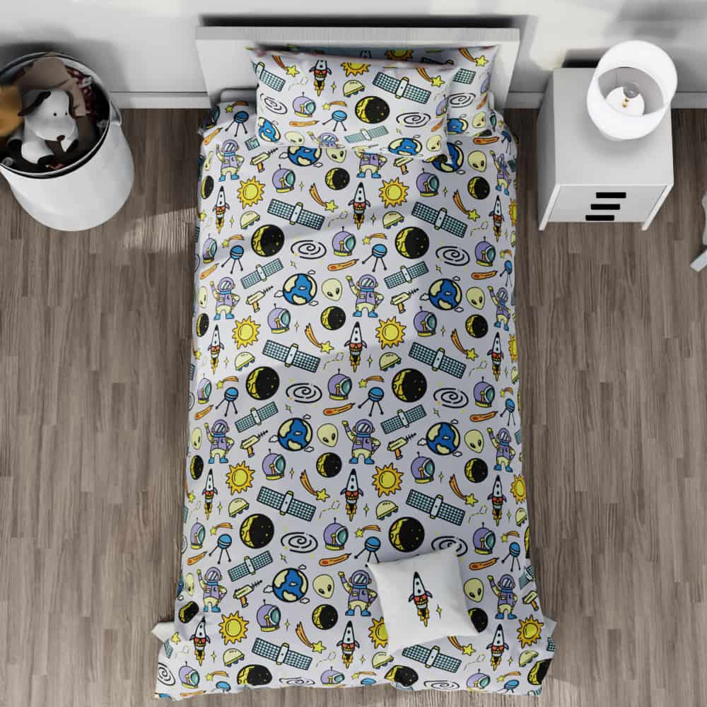 Space Objects Reversible Duvet Bed Set - Kidz Bedding