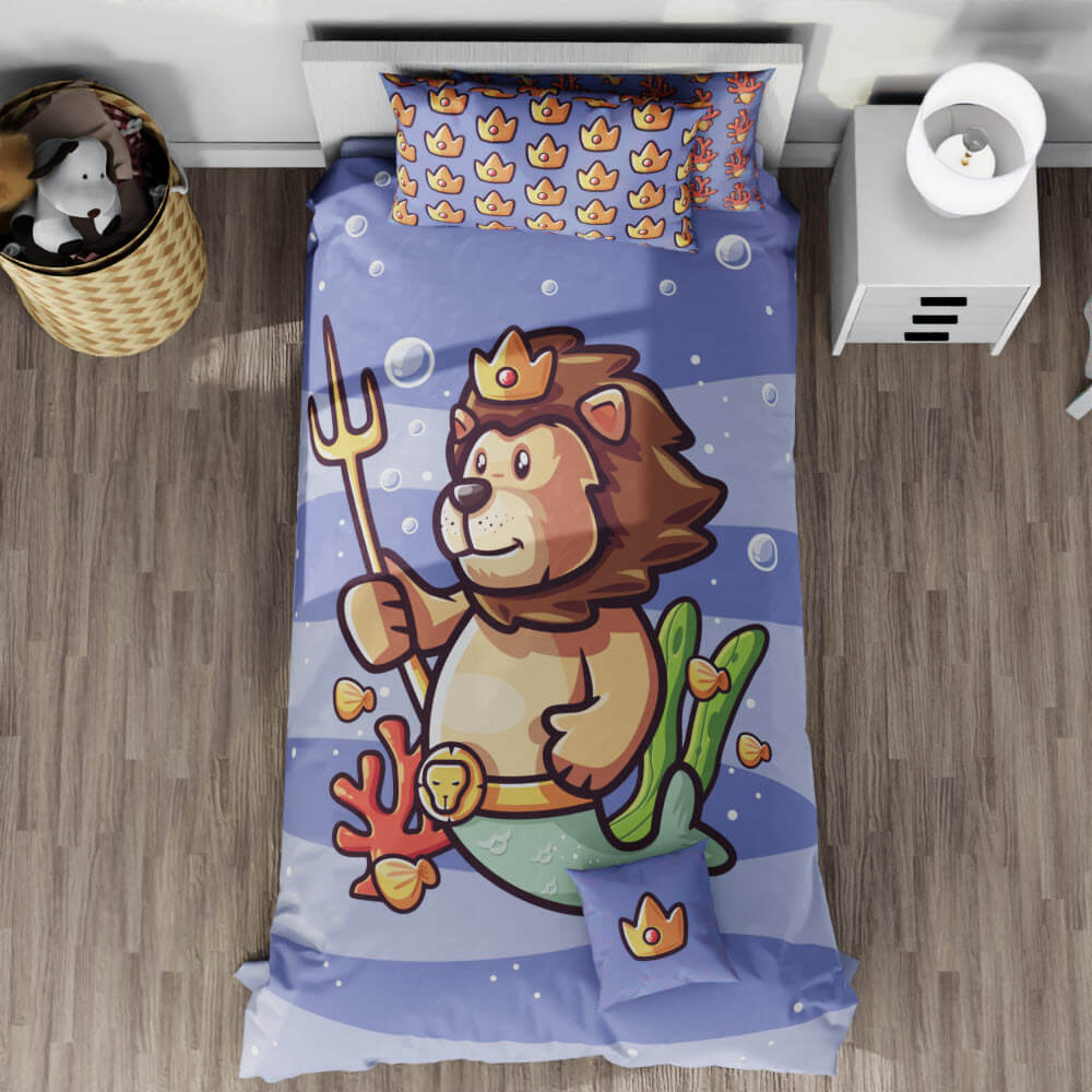 Mermaid King Reversible Duvet Bed Set - Kidz Bedding