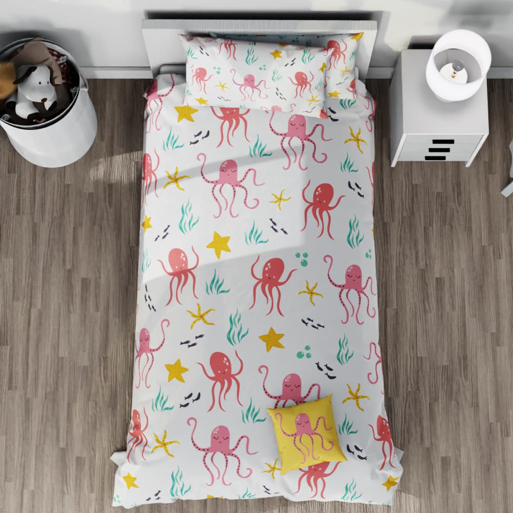 Mermaids and Octopuses Reversible Duvet Bed Set - Kidz Bedding