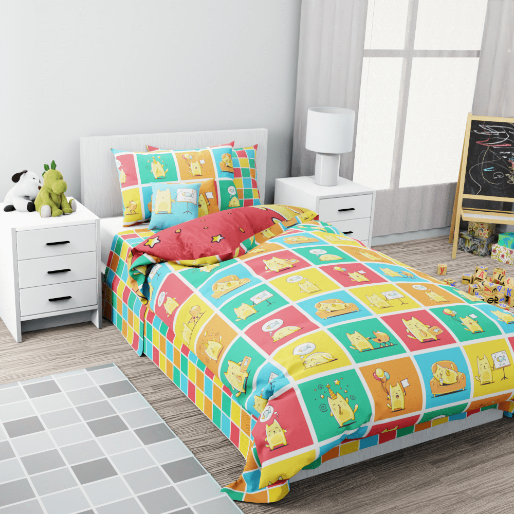 Cat Character Duvet Quilt Cover - Kidz Bedding