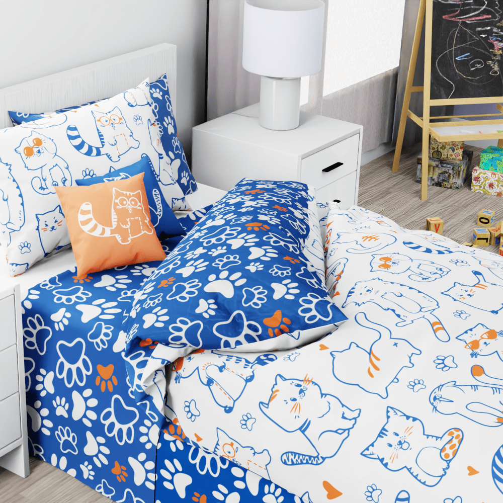 Cats and Comedy Reversible Duvet Bed Set - Kidz Bedding