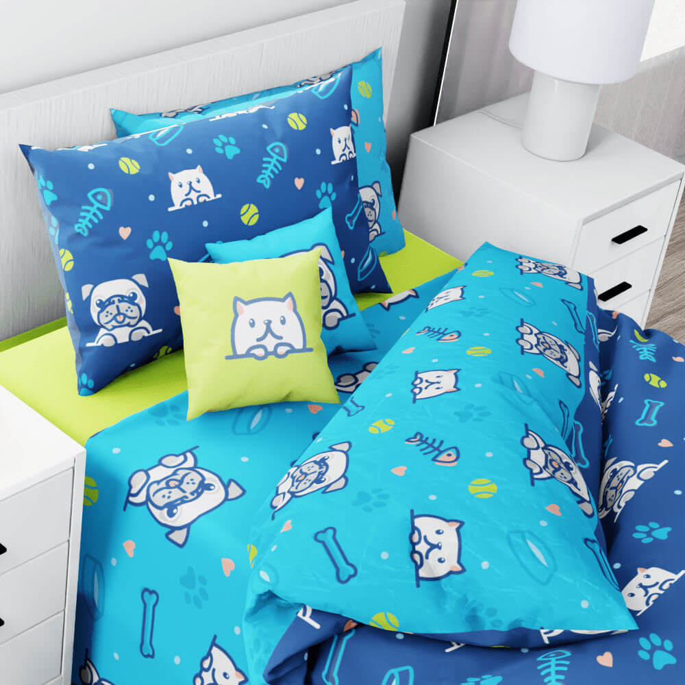 Cats and Dogs 4pc Sheet Set - Kidz Bedding