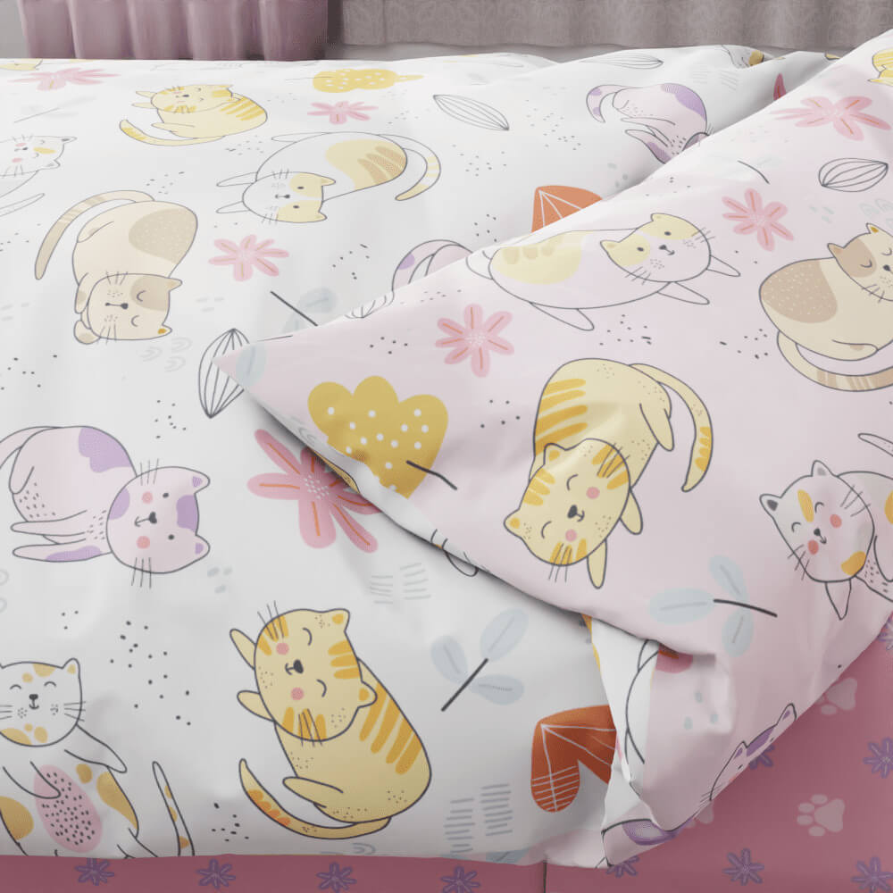 Cats and Nature Duvet Quilt Cover - Kidz Bedding