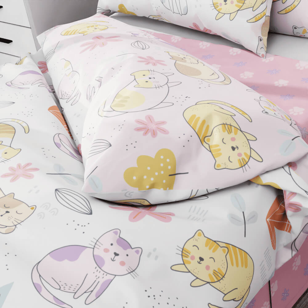 Cats and Nature Duvet Quilt Cover - Kidz Bedding