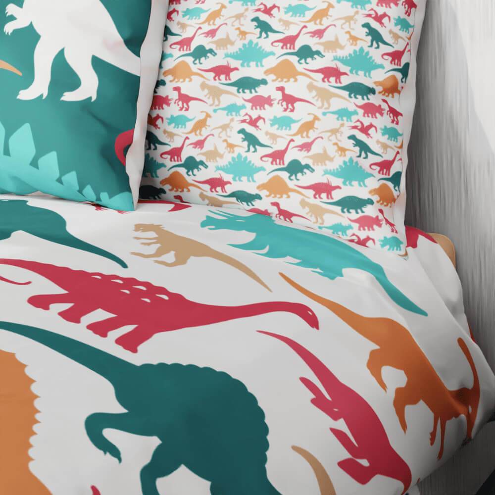 Dinosaur Flat Reversible Duvet Bed Set - Kidz Bedding