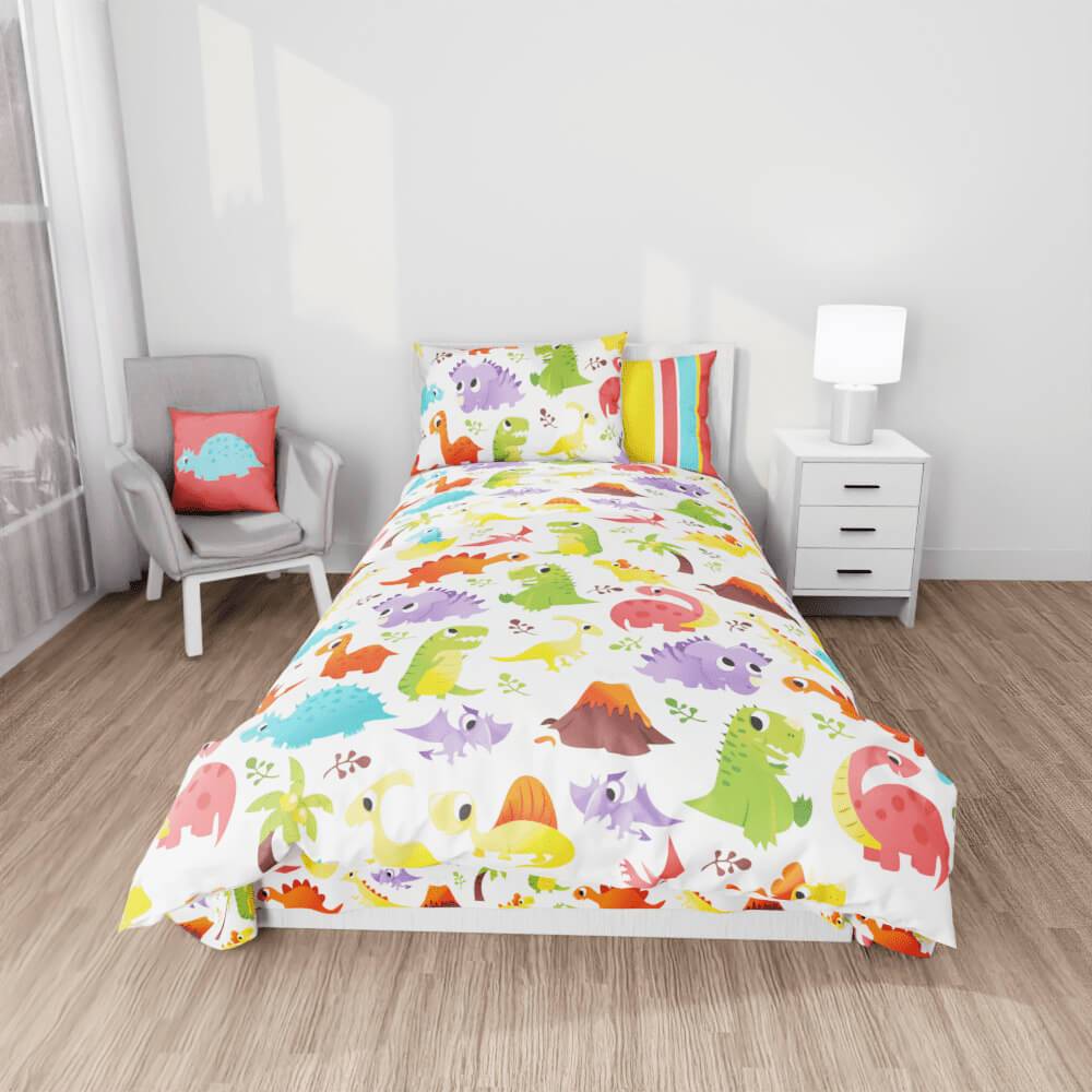 Dinosaur Island Reversible Duvet Bed Set - Kidz Bedding