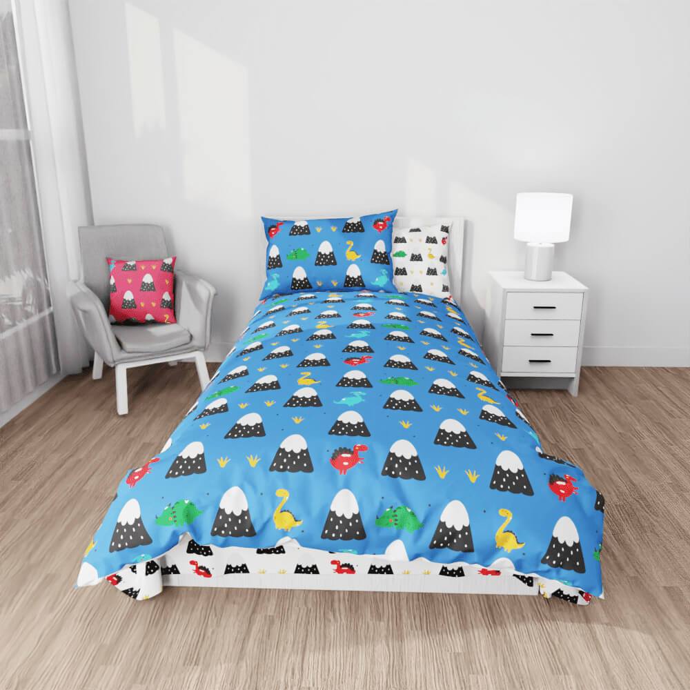 Dinosaur Mountains Reversible Duvet Bed Set - Kidz Bedding