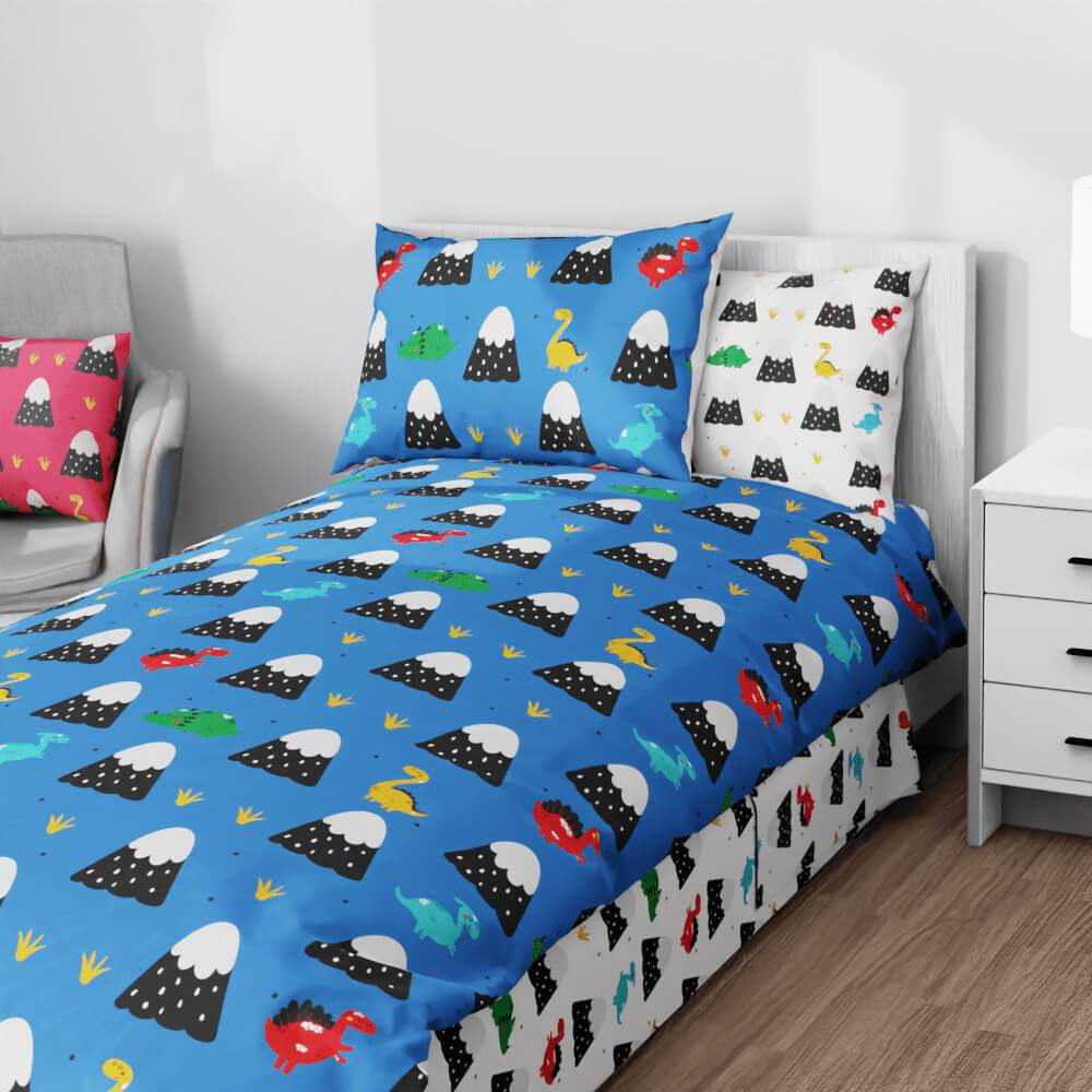 Dinosaur Mountains Reversible Duvet Bed Set - Kidz Bedding