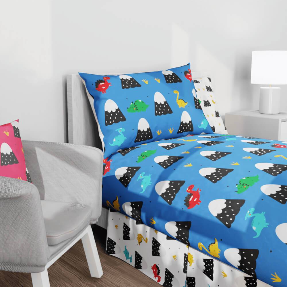 Dinosaur Mountains Reversible Duvet Bed Set - Kidz Bedding