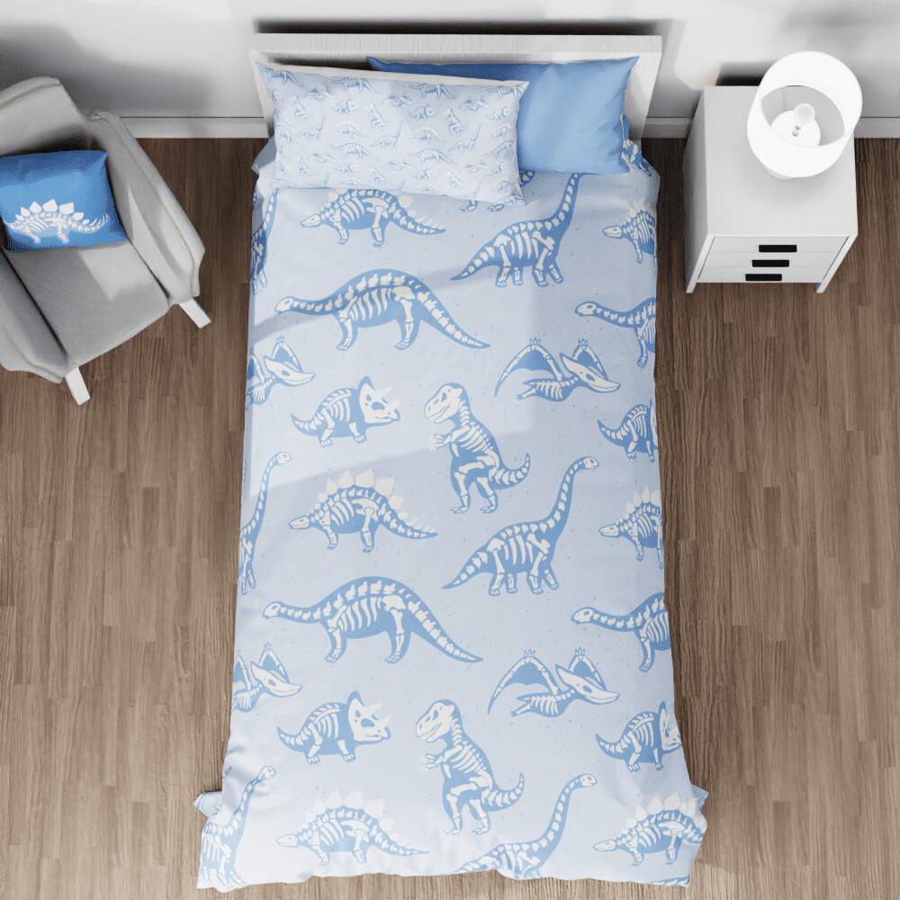 Dinosaur Skeletons Reversible Duvet Bed Set - Kidz Bedding