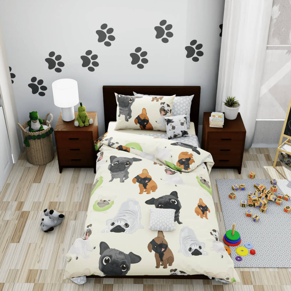 Crazy Dogs Reversible Duvet Bed Set - Kidz Bedding