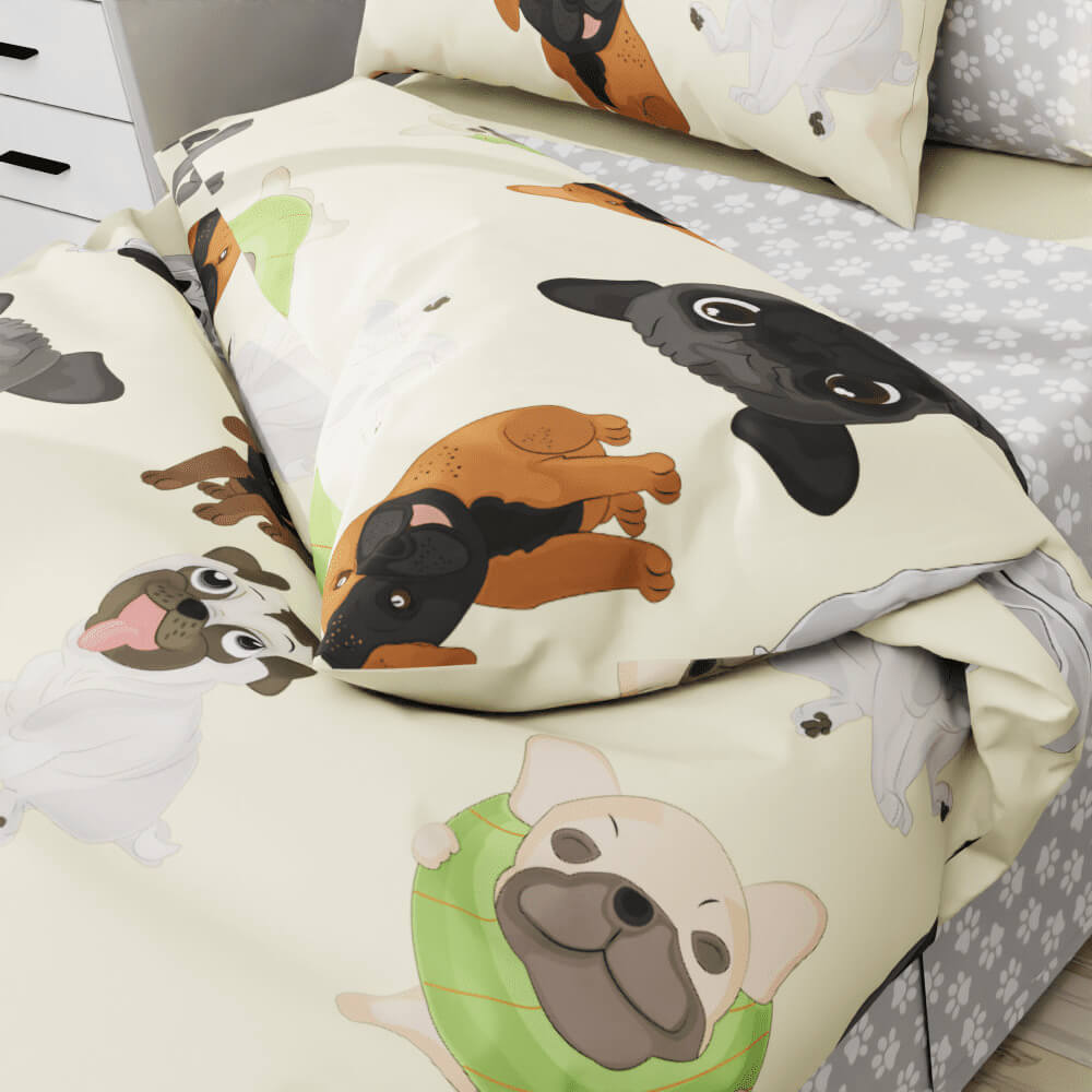 Crazy Dogs Duvet Quilt Cover - Kidz Bedding