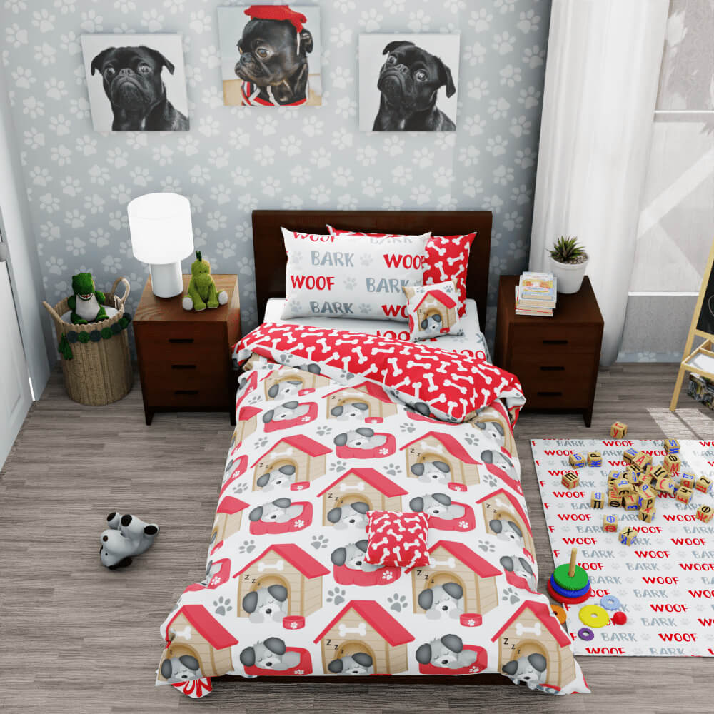 Dog House Reversible Duvet Bed Set - Kidz Bedding