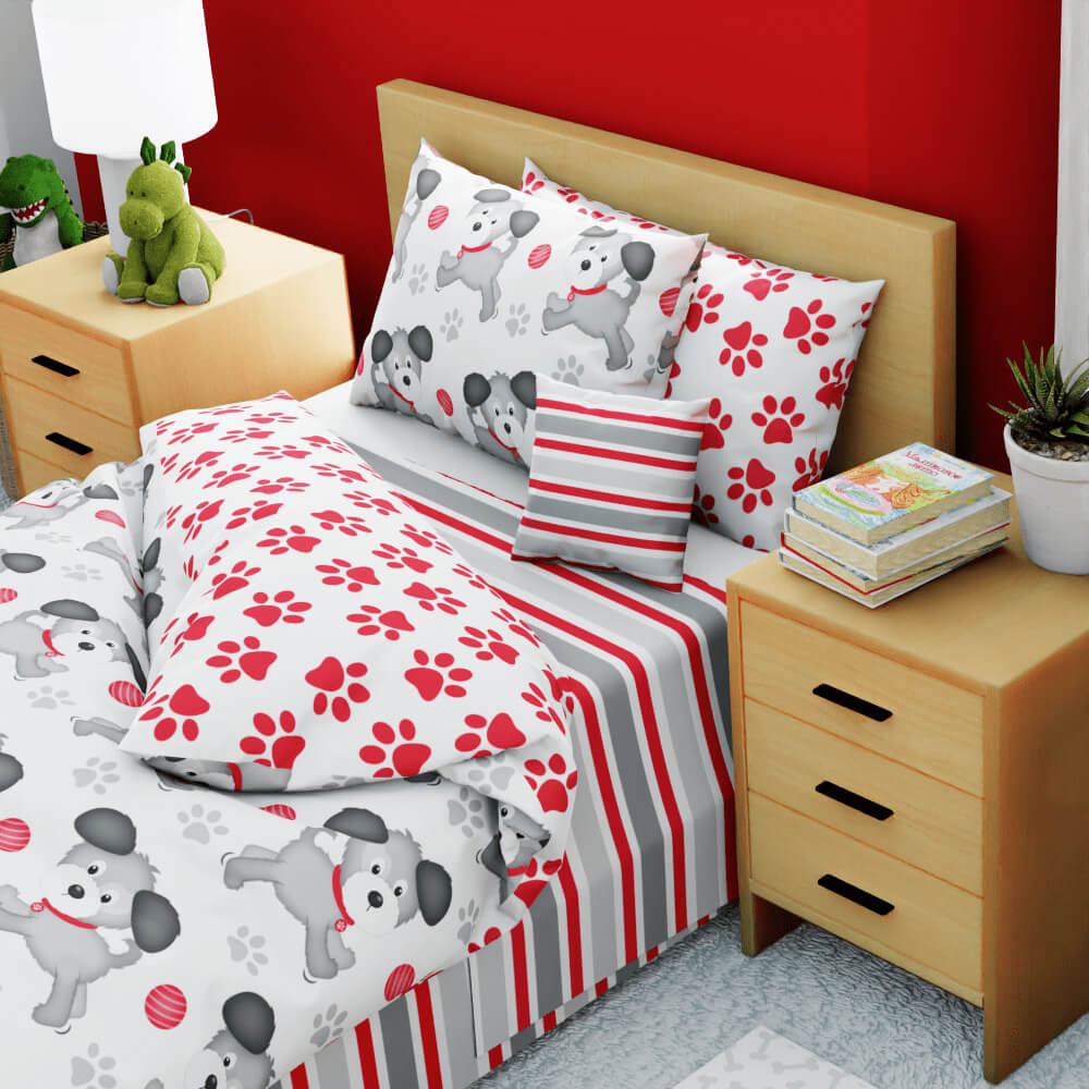 The Jumping Dog Reversible Duvet Bed Set - Kidz Bedding