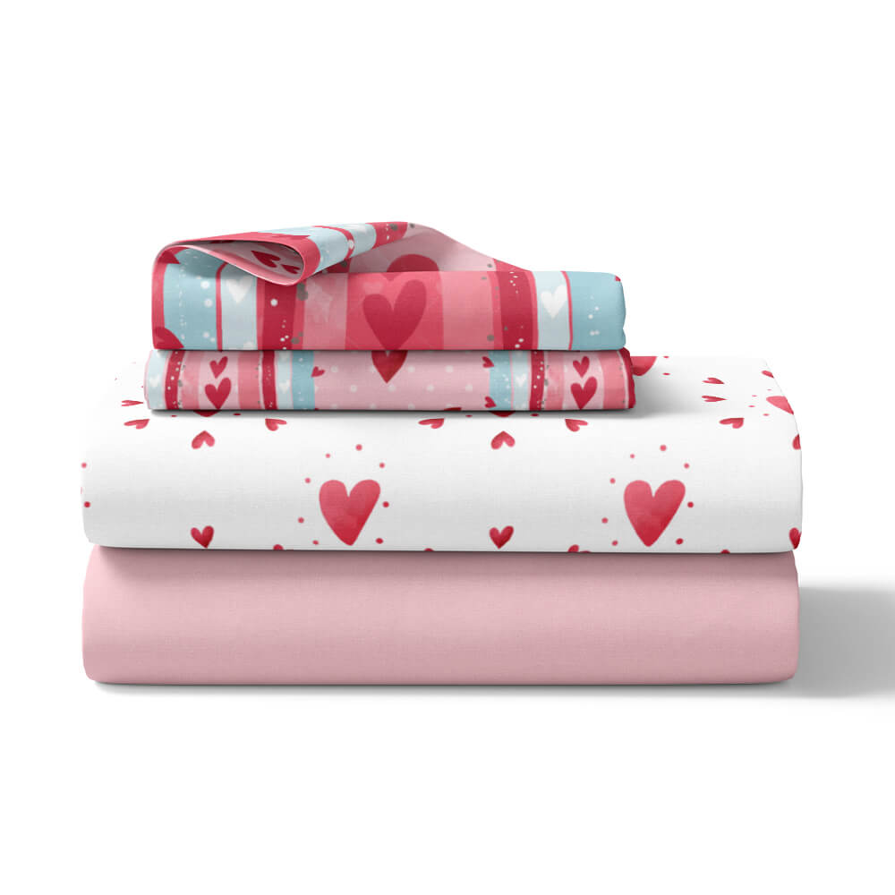 Rainbows & Hearts 4pc Sheet Set - Kidz Bedding