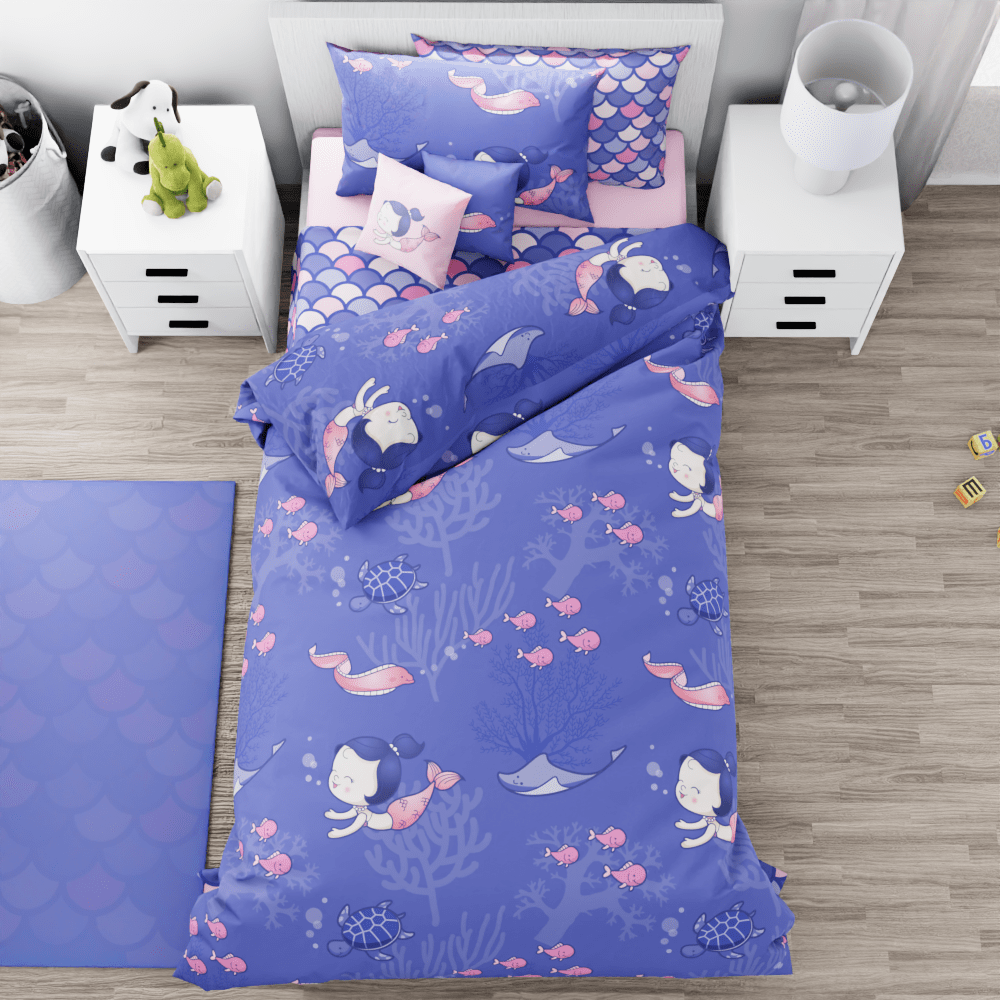 Mermaid Child and Friends Reversible Duvet Bed Set - Kidz Bedding