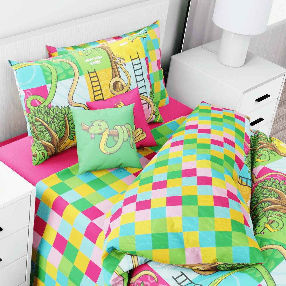 Snakes and Ladders Reversible Duvet Bed Set - Kidz Bedding