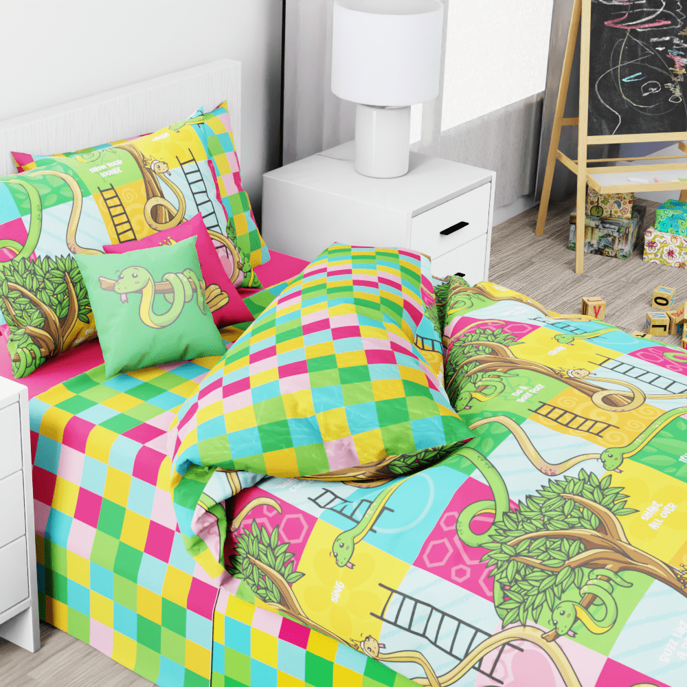 Snakes and Ladders Reversible Duvet Bed Set - Kidz Bedding