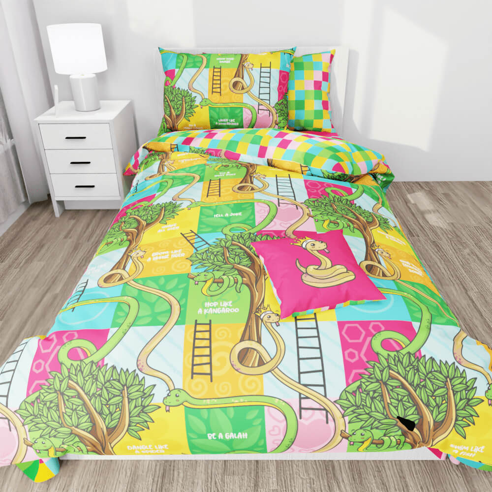 Snakes and Ladders Duvet Quilt Cover - Kidz Bedding