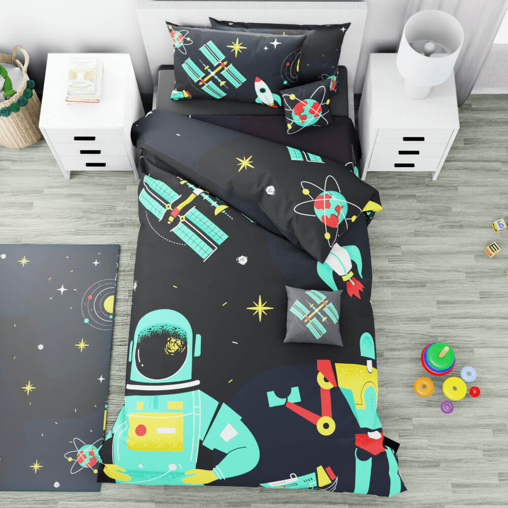 Space Robot Duvet Quilt Cover - Kidz Bedding