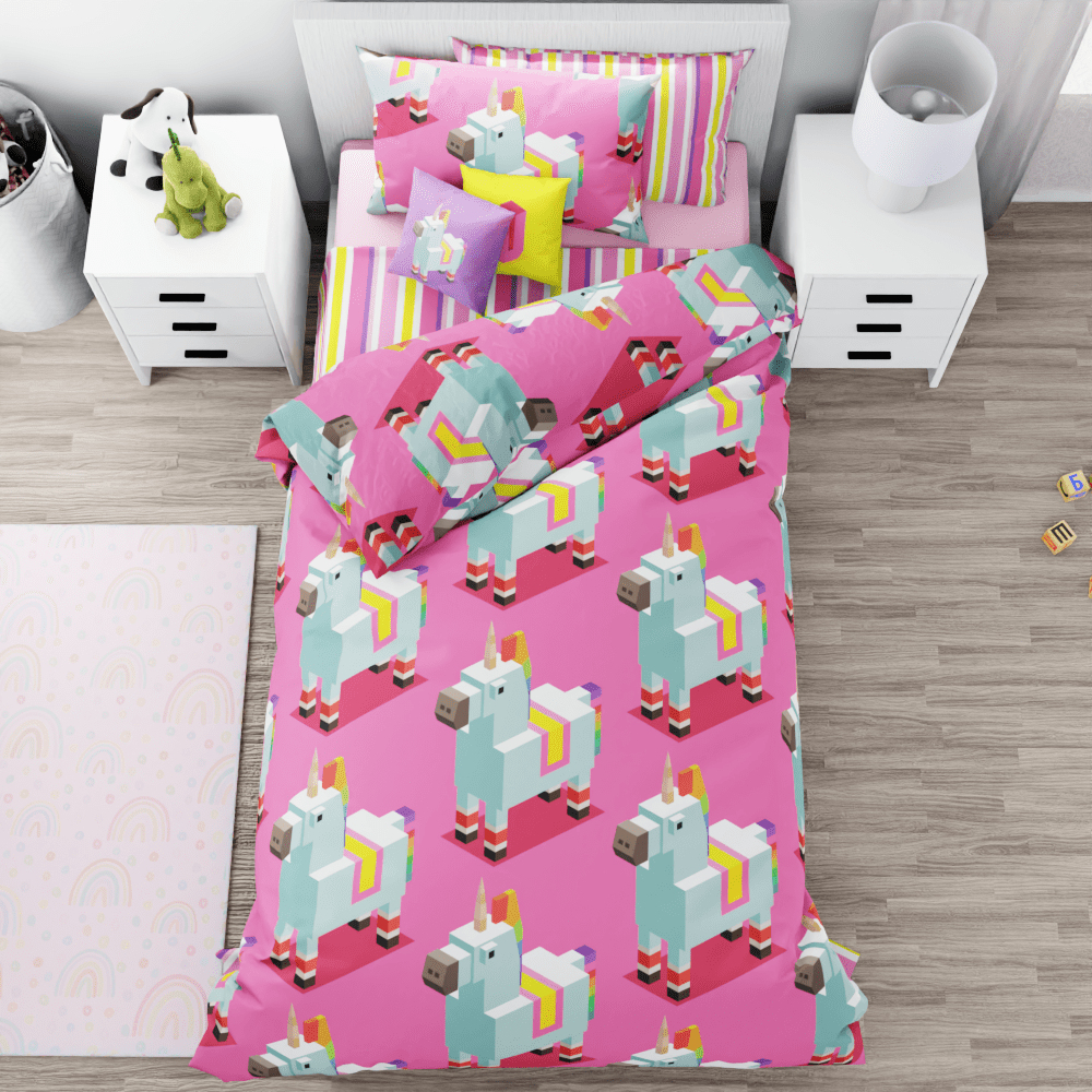 Unicorn Boxed Reversible Duvet Bed Set - Kidz Bedding