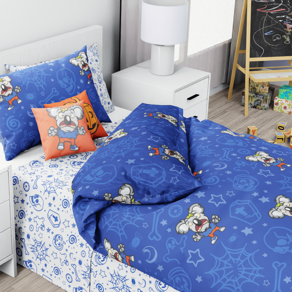 Zombie Koala Orange Reversible Duvet Bed Set - Kidz Bedding